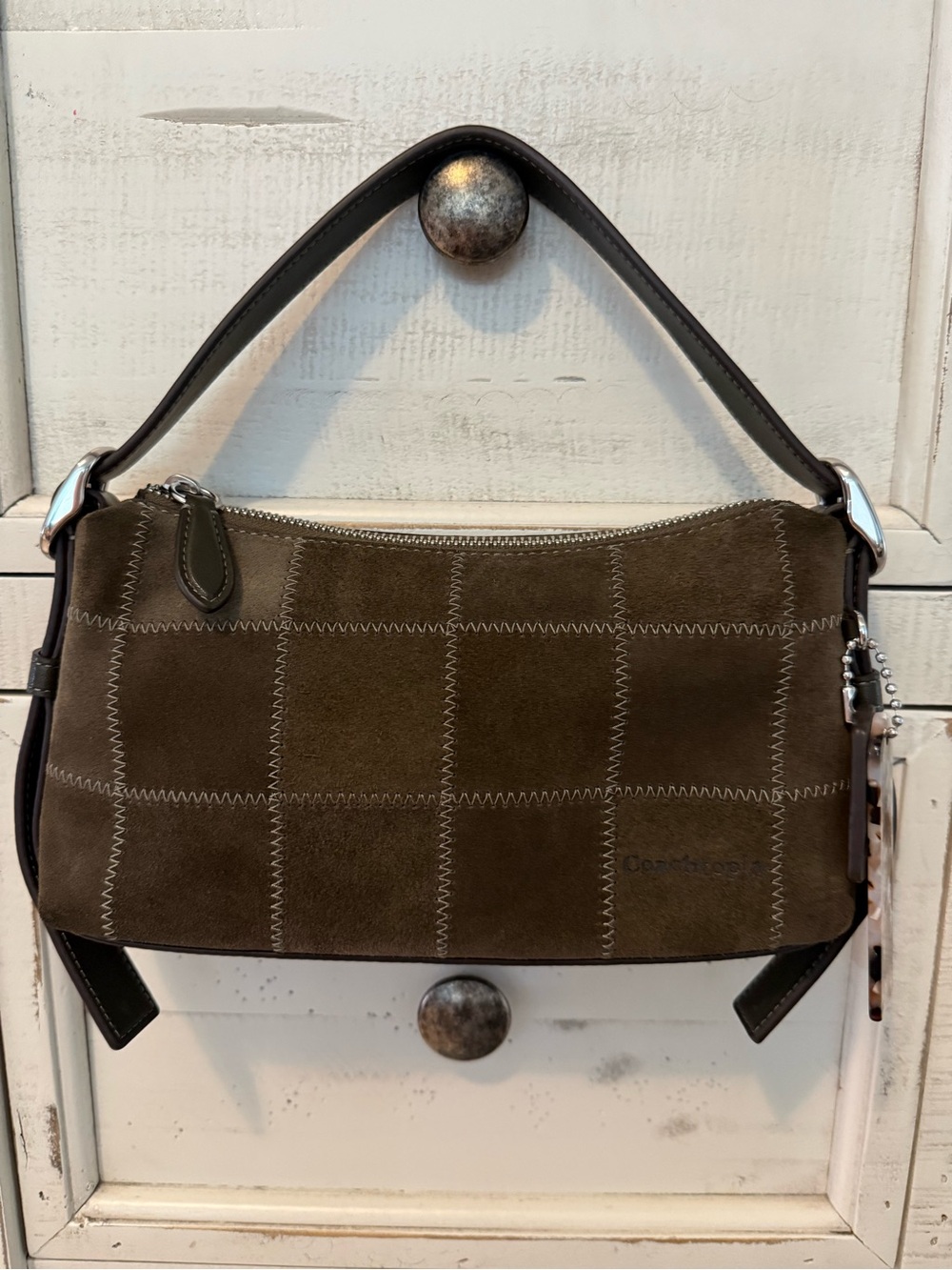 Coachtopia Small Olive (Suede) Patch Alter/Ego Slouchy - NWOT - Picture 2 of 8